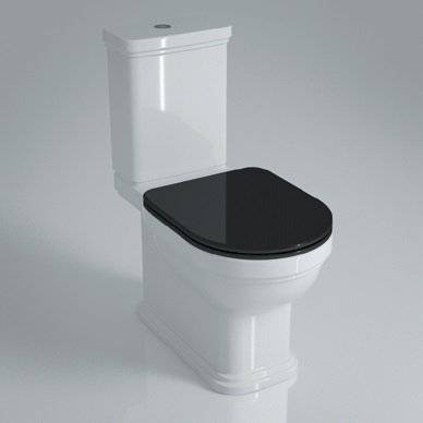 фото PO.seat.01/BLK Сиденье Pompei/Помпеи для напольного унитаза, черное глянцевое КЕРАМА МАРАЦЦИ