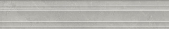 фото BLF022R Багет Риальто серый светлый глянцевый обрезной 40x7,3x2,7 бордюр КЕРАМА МАРАЦЦИ