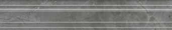 фото BLF026R Багет Риальто серый тёмный глянцевый обрезной 40x7,3x2,7 бордюр КЕРАМА МАРАЦЦИ