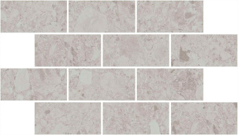 фото DD605820/MM Чеппо ди Гре мозаичный серый светлый матовый обрезной 34,6x20x0,9 керамогранит КЕРАМА МАРАЦЦИ
