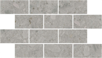 фото DD606020/MM Чеппо ди Гре мозаичный серый матовый обрезной 34,6x20x0,9 керамогранит КЕРАМА МАРАЦЦИ