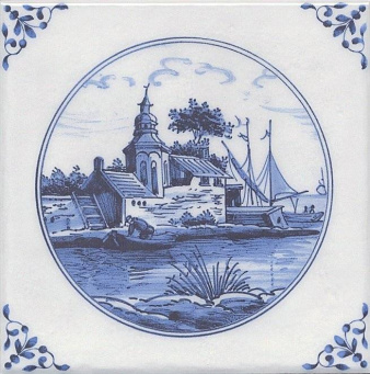 фото 5222/3F Английский Делфт Вилла декор КЕРАМА МАРАЦЦИ