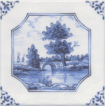 фото 5224/3F Английский Делфт Мост декор КЕРАМА МАРАЦЦИ