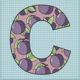 фото HGD/A544/5185 Сад-огород "Слива" матовый 20*20 декор КЕРАМА МАРАЦЦИ