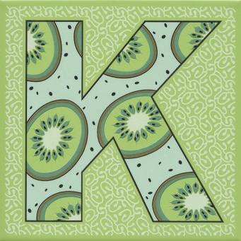 фото HGD/A548/5111 Сад-огород "Киви" матовый 20*20 декор КЕРАМА МАРАЦЦИ