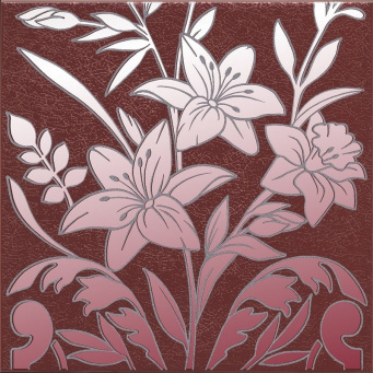 фото HGD/C567/5293 Барберино 3 бордо глянцевый 20x20x0,69 декор КЕРАМА МАРАЦЦИ