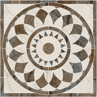 фото ID111T Театро наборный 100x100x0,85 декор КЕРАМА МАРАЦЦИ