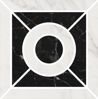 фото ID93 Фрагонар наборный белый 9,9*9,9 керамический декор КЕРАМА МАРАЦЦИ