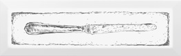 фото NT/B25/9001 Knife чёрный 8.5*28.5 декор КЕРАМА МАРАЦЦИ