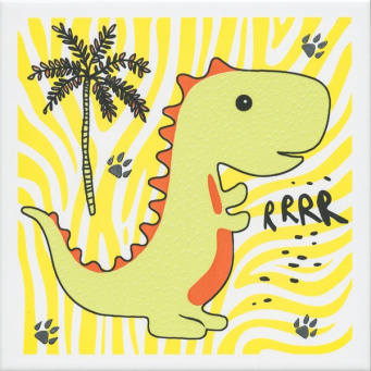 фото OP/A226/5009 Динозаврики 1 матовый 20*20 декор КЕРАМА МАРАЦЦИ