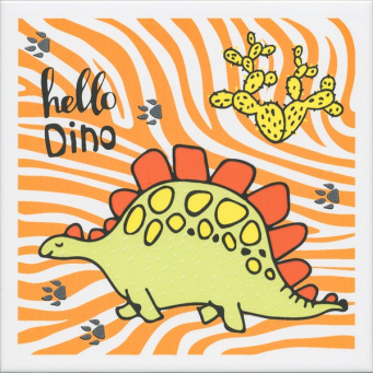 фото OP/A228/5009 Динозаврики 3 матовый 20*20 декор КЕРАМА МАРАЦЦИ