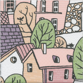 фото OS/A227/5009 Городок 4 матовый 20*20 декор КЕРАМА МАРАЦЦИ