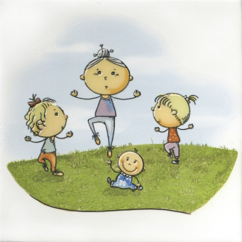 фото OS/A254/5009 Весёлые старты "Йога" 20*20 декор КЕРАМА МАРАЦЦИ