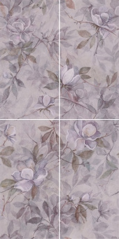 фото VT/C413/4x/11037R Панно Магнолия 3 матовый 60х120 из 4 частей (30х60) КЕРАМА МАРАЦЦИ