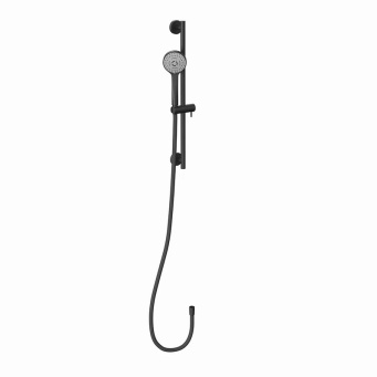 фото 69457KM.01.093 Душевая стойка Ole/Оле c ручной круглой лейкой и шлангом, без выхода для подачи воды, матовый черный КЕРАМА МАРАЦЦИ