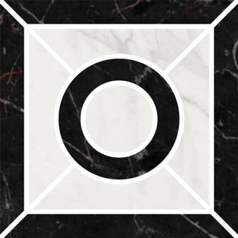 фото ID94T Фрагонар наборный чёрный 9,9x9,9x0,9 декор КЕРАМА МАРАЦЦИ