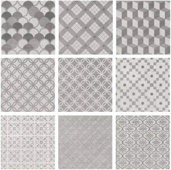 фото SG1576N Карнаби-стрит орнамент серый 20*20 керамический гранит КЕРАМА МАРАЦЦИ