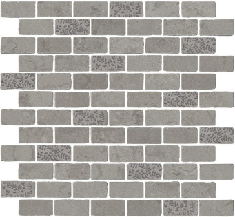 фото MBD010 Про Лаймстоун Антика 2 мозаичный серый матовый 32х30х0,9 декор (гранит) КЕРАМА МАРАЦЦИ