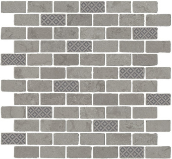 фото MBD011 Про Лаймстоун Антика 3 мозаичный серый матовый 32х30х0,9 декор (гранит) КЕРАМА МАРАЦЦИ