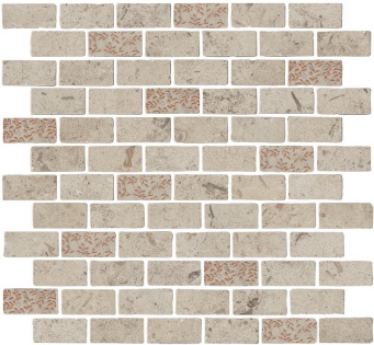фото MBD014 Про Лаймстоун Антика 2 мозаичный бежевый матовый 32х30х0,9 декор (гранит) КЕРАМА МАРАЦЦИ