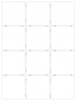 Фото 1146H Конфетти белый блестящий, полотно 29,8х39,8 из 12 частей 9,8х9,8 керамический гранит КЕРАМА МАРАЦЦИ