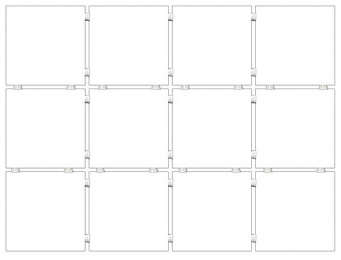 Фото 1230H Конфетти белый, полотно 29,8х39,8 из 12 частей 9,8х9,8 керамический гранит КЕРАМА МАРАЦЦИ