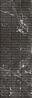 фото KM3090B0170R Тубкаль чёрный глянцевый структура обрезной 30x89,5x1,05 керамическая плитка КЕРАМА МАРАЦЦИ