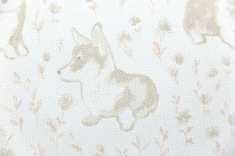 фото KM7802 Обои виниловые на флизелиновой основе Уик-энд мотив, бежевый корги KЕРАМА МАРАЦЦИ КЕРАМА МАРАЦЦИ