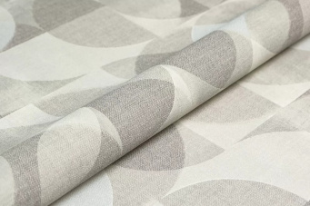 фото KM8509 Обои виниловые на флизелиновой основе Шафран мотив, серый, круги KЕРАМА МАРАЦЦИ КЕРАМА МАРАЦЦИ