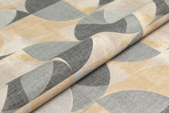 фото KM8510 Обои виниловые на флизелиновой основе Шафран мотив, черный, круги KЕРАМА МАРАЦЦИ КЕРАМА МАРАЦЦИ