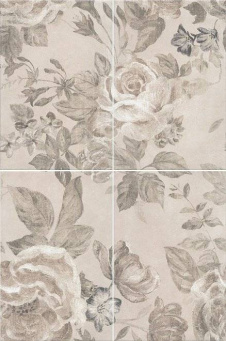 фото 8271/4x/3F Панно Александрия светлый, панно из 4 частей 20х30 40*60 КЕРАМА МАРАЦЦИ