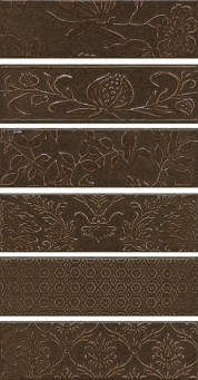 фото AD/D333/6x/2926 Панно Кампьелло коричневый из 6 частей 8,5х28,5 (размер каждой части) 51*28.5 КЕРАМА МАРАЦЦИ