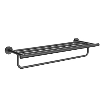 фото IS.06.KM.BLK.M Полка для полотенец Изола настенная, черная матовая КЕРАМА МАРАЦЦИ