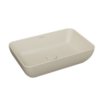 фото PLR.wb.55/SAN Раковина Plaza/Плаза накладная 55, песочная матовая КЕРАМА МАРАЦЦИ