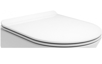 фото PLMR.seat.02/WHT Сиденье Plaza Modern/Плаза Модерн для подвесного унитаза, белое глянцевое КЕРАМА МАРАЦЦИ