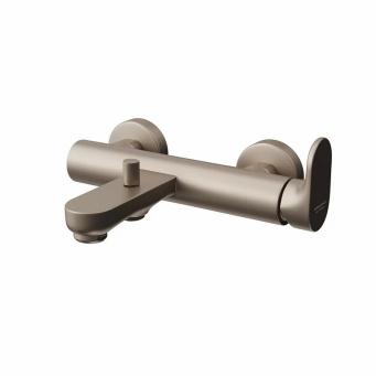 фото 69440KM.M0.071 Смеситель для ванны Ole/Оле настенный с дивертором ванна/душ, без лейки, золотой атласный КЕРАМА МАРАЦЦИ