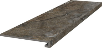 фото DL502920R/GCF Ступень клееная Сильвер Рут серый обрезной 33x119,5x0,9 КЕРАМА МАРАЦЦИ