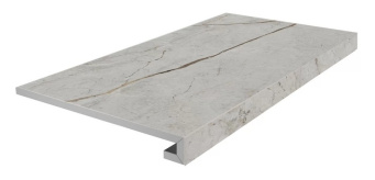 фото KM6060G0061RGCF Ступень фронтальная клееная Ифран серый светлый матовый обрезной 33x60x0,9 КЕРАМА МАРАЦЦИ