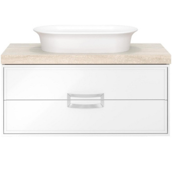 фото CN.100/M Тумба Canaletto/Каналетто подвесная с ящиками 100, белая матовая КЕРАМА МАРАЦЦИ