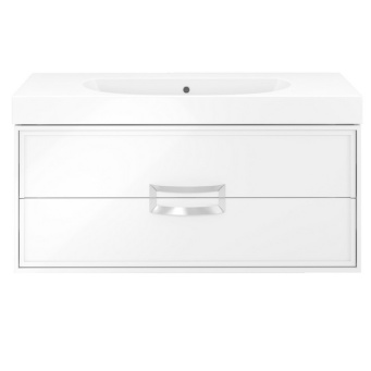 фото CN.100 Тумба Canaletto/Каналетто подвесная с ящиками 100, белая глянцевая КЕРАМА МАРАЦЦИ