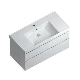 фото CU.100/WHT Тумба Cubo/Кубо подвесная с ящиками 100, белая глянцевая КЕРАМА МАРАЦЦИ