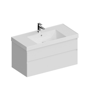 фото CUB.100.2/WHT.M Тумба Cubo/Кубо подвесная с ящиками 100, белая матовая КЕРАМА МАРАЦЦИ