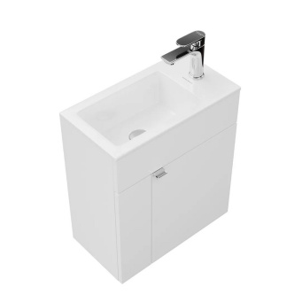 фото LAT.50.1/WHT Тумба Lato/Лато подвесная 50 с дверцей, белый глянцевый КЕРАМА МАРАЦЦИ