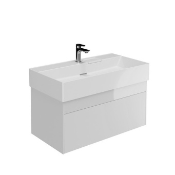 фото LO.90.2/WHT Тумба Logica/Лоджика подвесная 2 ящика 90 см, белоснежный КЕРАМА МАРАЦЦИ