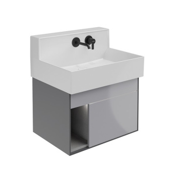 LO.M.65/GRAY Тумба Logica M/Лоджика М подвесная 2 выдвижных ящика 65, серый КЕРАМА МАРАЦЦИ фото LO.M.65/GRAY Тумба Logica M/Лоджика М подвесная 2 выдвижных ящика 65, серый КЕРАМА МАРАЦЦИ