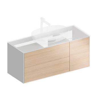 фото PLB.M.120.3/OAK.V Тумба Plaza Modern/Плаза Модерн подвесная 120 дуб виченца 3 ящика КЕРАМА МАРАЦЦИ