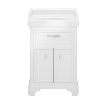 фото PO.60.1/WHT Тумба POMPEI под умывальник напольная 60 см, 1 ящик, 2 дверцы, цвет белый КЕРАМА МАРАЦЦИ