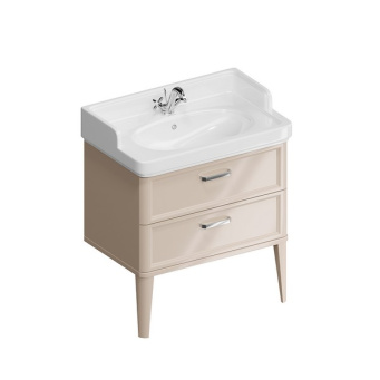 фото PO.N.80.2/CAM Тумба POMPEI напольная с 2 ящиками 80, камео бежевый глянцевый КЕРАМА МАРАЦЦИ