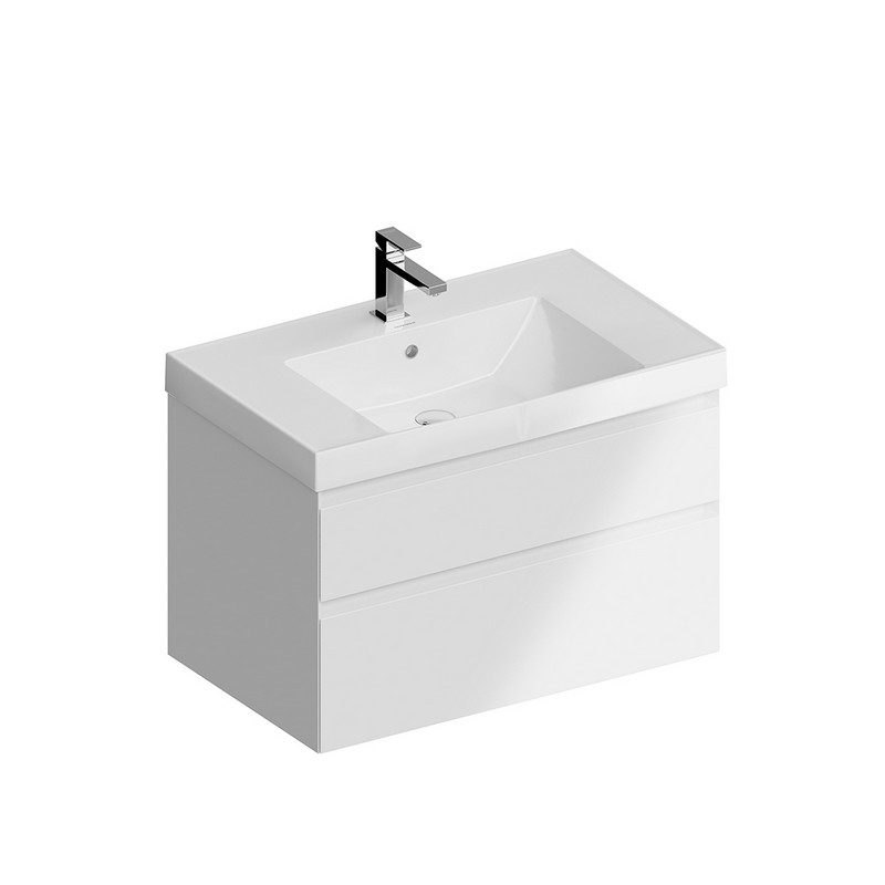 CU.80/WHT Тумба Cubo/Кубо подвесная с ящиками 80, белая глянцевая КЕРАМА МАРАЦЦИ фото CU.80/WHT Тумба Cubo/Кубо подвесная с ящиками 80, белая глянцевая КЕРАМА МАРАЦЦИ