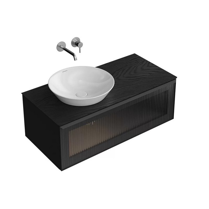 IC.100.1/BLK Тумба ICONICO подвесная 100 с рифленым стеклом, 1 ящик, черная КЕРАМА МАРАЦЦИ фото IC.100.1/BLK Тумба ICONICO подвесная 100 с рифленым стеклом, 1 ящик, черная КЕРАМА МАРАЦЦИ